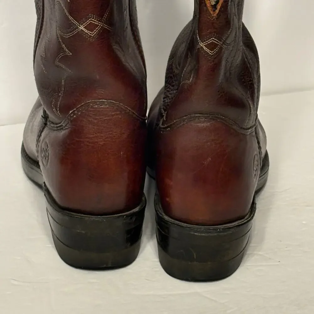 Double-H DH2251 Safety To Western Cowboy Boots 8.5 D Brown Leather